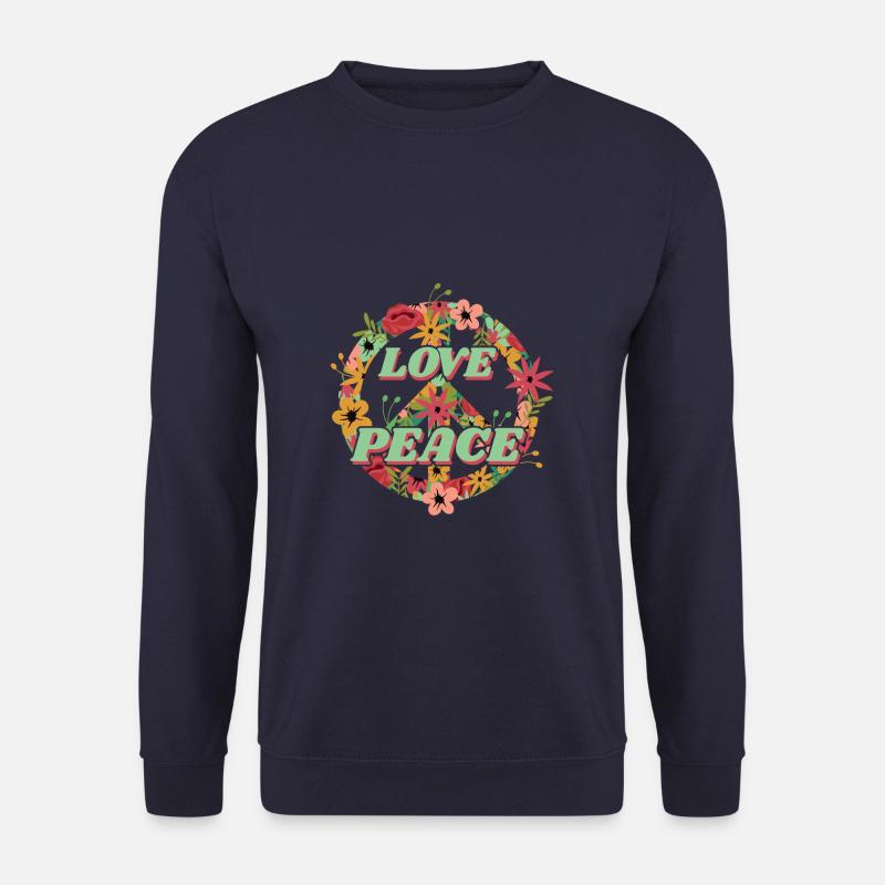 Love Peace Hippy - Unisex Pullover - Navy