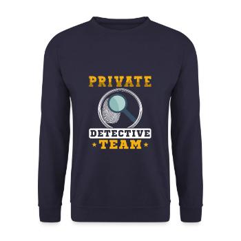 Private Detective Team - Unisex Pullover - Navy - Vorne - Alina (178cm) & Michal (187cm)