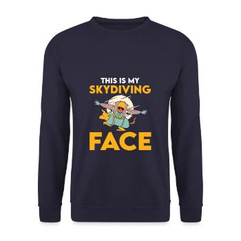 Funny Parachuting This Is My Skydiving - Unisex Pullover - Navy - Vorne - Alina (178cm) & Michal (187cm)