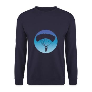 Parachuting Skydiving - Unisex Pullover - Navy - Vorne - Alina (178cm) & Michal (187cm)