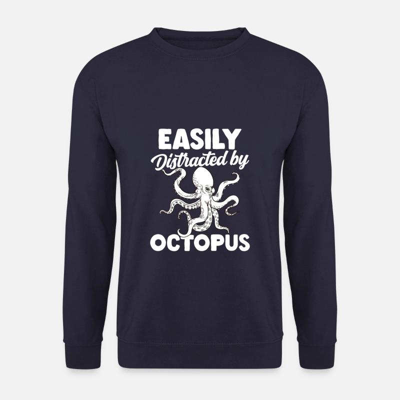 Easily Distract By Octo - Unisex Pullover - Navy