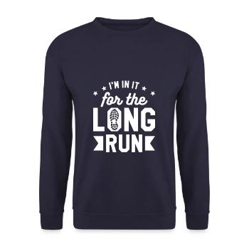 Je suis dedans pour le marathon de longue course - Sweat-shirt Unisexe - marine - Devant - Alina (178cm) & Michal (187cm)