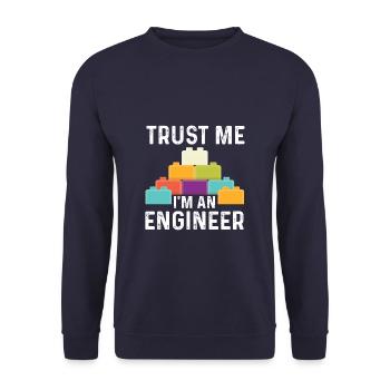 Funny I'm An Engineer - Unisex Pullover - Navy - Vorne - Alina (178cm) & Michal (187cm)