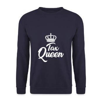 Accountant Tax Queen - Unisex Pullover - Navy - Vorne - Alina (178cm) & Michal (187cm)