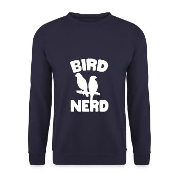 Funny Birds Nerd - Unisex Pullover - Navy - Vorne - Alina (178cm) & Michal (187cm)