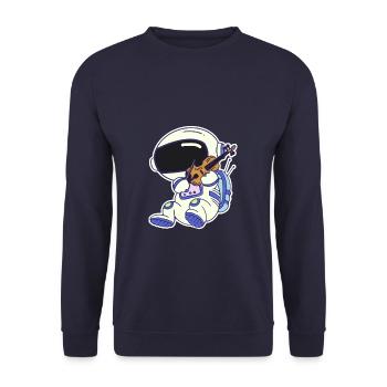 Astronomer Playing Violin - Unisex Pullover - Navy - Vorne - Alina (178cm) & Michal (187cm)