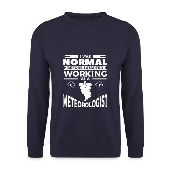 Je suis un observateur météorologique Météo météorologie - Sweat-shirt Unisexe - marine - Devant - Alina (178cm) & Michal (187cm)