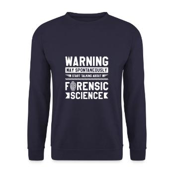 Peut spontanément commencer à parler de médecine légale - Sweat-shirt Unisexe - marine - Devant - Alina (178cm) & Michal (187cm)