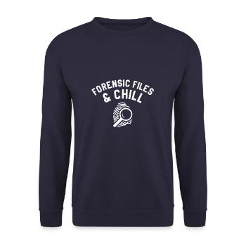 Forensic Files & Chill Forensic Investigator - Unisex Sweatshirt - navy - Front - Alina (178cm) & Michal (187cm)
