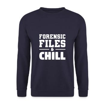Forensic Files & Chill Forensic Investigator - Unisex Sweatshirt - navy - Front - Alina (178cm) & Michal (187cm)