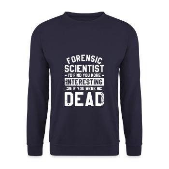 Je te trouverais plus intéressant si tu étais mort - Sweat-shirt Unisexe - marine - Devant - Alina (178cm) & Michal (187cm)