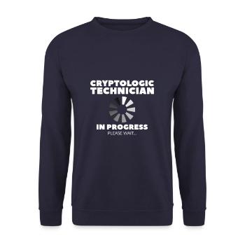 Cryptologic Technician In Progress Please Wait - Unisex Sweatshirt - navy - Front - Alina (178cm) & Michal (187cm)