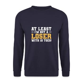 Au moins, je ne suis pas un perdant avec une amputation de 10 orteils - Sweat-shirt Unisexe - marine - Devant - Alina (178cm) & Michal (187cm)