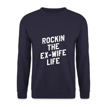 Rockin The Ex-Wife Life Divorcement Divorce - Unisex Sweatshirt - navy - Front - Alina (178cm) & Michal (187cm)