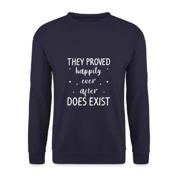 They Proved Happily Ever After Does Exist Wedding - Unisex Pullover - Navy - Vorne - Alina (178cm) & Michal (187cm)