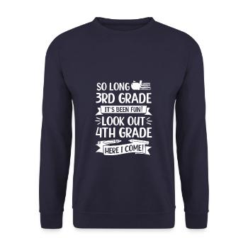 It's Been Fun Look Out 4th Grade Here I Come - Unisex Sweatshirt - navy - Front - Alina (178cm) & Michal (187cm)