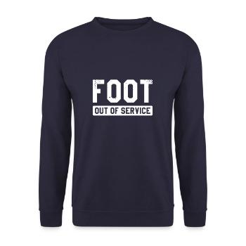 Récupération d’une blessure osseuse cassée au pied hors service - Sweat-shirt Unisexe - marine - Devant - Alina (178cm) & Michal (187cm)