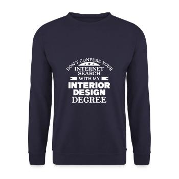 Ne confondez pas votre recherche sur Internet avec mon - Sweat-shirt Unisexe - marine - Devant - Alina (178cm) & Michal (187cm)