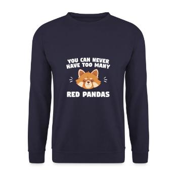 You Can Never Have Too Many Red Pandas Panda Lover - Unisex Pullover - Navy - Vorne - Alina (178cm) & Michal (187cm)