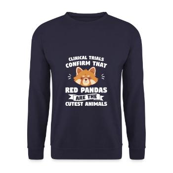 Clinical Trials Confirm That Red Pandas Are The - Unisex Sweatshirt - navy - Front - Alina (178cm) & Michal (187cm)
