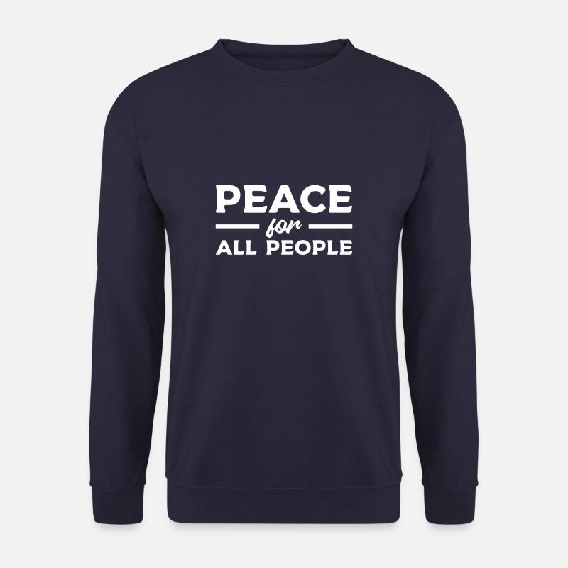Peace For All People International World Peace Day - Unisex Pullover - Navy
