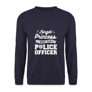 Oubliez princesse je veux être policier - Sweat-shirt Unisexe - marine - Devant - Alina (178cm) & Michal (187cm)