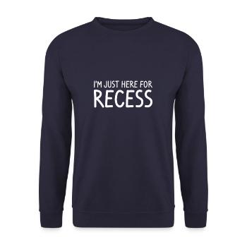 Je suis juste là pour la récréation de l’élève de retour à l’école - Sweat-shirt Unisexe - marine - Devant - Alina (178cm) & Michal (187cm)