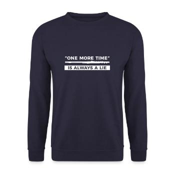One More Time Is Always A Lie Flute Flutist - Unisex Pullover - Navy - Vorne - Alina (178cm) & Michal (187cm)