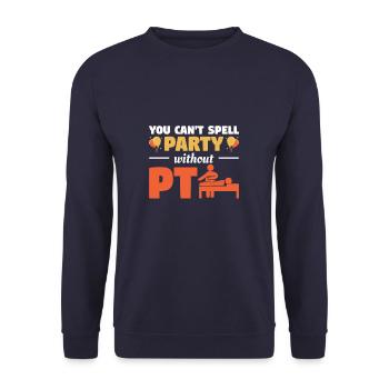 You Can't Spell Party Without PT Physical Therapy - Unisex Pullover - Navy - Vorne - Alina (178cm) & Michal (187cm)