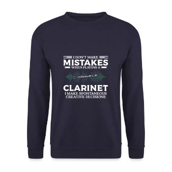 I Don't Make Mistakes When Playing A Clarinet - Unisex Sweatshirt - navy - Front - Alina (178cm) & Michal (187cm)