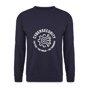 Cybersecurity The Few The Proud The Paranoid - Unisex Pullover - Navy - Vorne - Alina (178cm) & Michal (187cm)