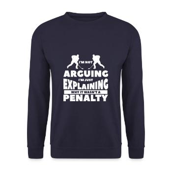 Je ne discute pas, j'explique simplement pourquoi ce n'était pas le cas - Sweat-shirt Unisexe - marine - Devant - Alina (178cm) & Michal (187cm)