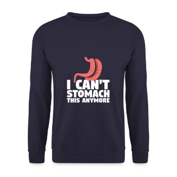 I Can't Stomach This Anymore Bariatric Gastric Sur - Unisex Pullover - Navy - Vorne - Alina (178cm) & Michal (187cm)