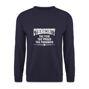 Cybersecurity The Few The Proud The Paranoid - Unisex Pullover - Navy - Vorne - Alina (178cm) & Michal (187cm)