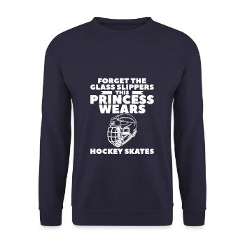 Forget The Glass Slippers This Princess Wears Hock - Unisex Pullover - Navy - Vorne - Alina (178cm) & Michal (187cm)