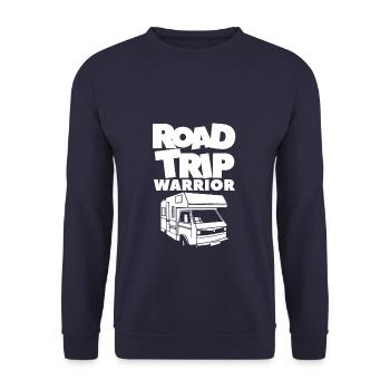 Road Trip Captain Summer Travel Adventure Lover - Unisex Pullover - Navy - Vorne - Alina (178cm) & Michal (187cm)