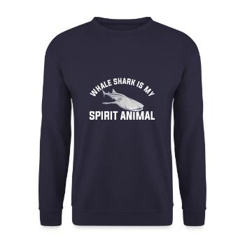Le requin-baleine est mon Animal Biologie marine Sha - Sweat-shirt Unisexe - marine - Devant - Alina (178cm) & Michal (187cm)