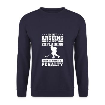 Je ne discute pas, j'explique simplement pourquoi ce n'était pas le cas - Sweat-shirt Unisexe - marine - Devant - Alina (178cm) & Michal (187cm)