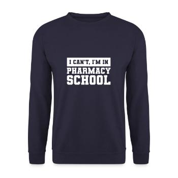 I Can't I'm In Pharmacy School Pharmacist Medical - Unisex Sweatshirt - navy - Front - Alina (178cm) & Michal (187cm)