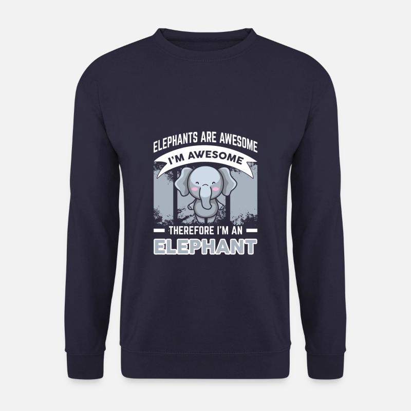 Elephants Are Awesome - Unisex Pullover - Navy