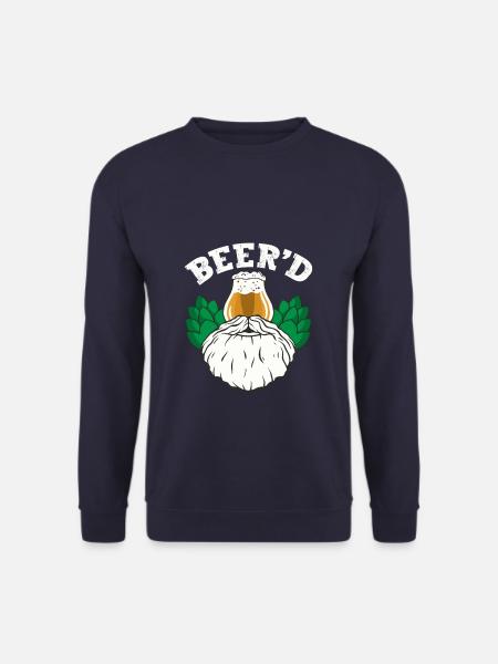 Funny Pun Beer'd - Unisex Pullover - Navy