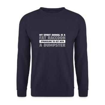 My Spirit Animal Is A Fat Raccoon Raccoons - Unisex Sweatshirt - navy - Front - Alina (178cm) & Michal (187cm)
