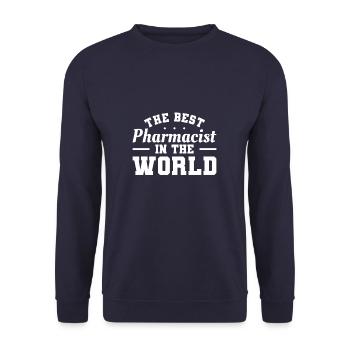 The Best Pharmacist In The World Pharmacy - Unisex Pullover - Navy - Vorne - Alina (178cm) & Michal (187cm)