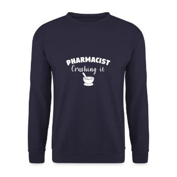Pharmacien Crash it Technicien en pharmacie - Sweat-shirt Unisexe - marine - Devant - Alina (178cm) & Michal (187cm)