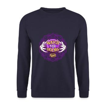 Halloween Paranormal Clairvoyant Scam.Trick Treat - Unisex Sweatshirt - navy - Front - Alina (178cm) & Michal (187cm)