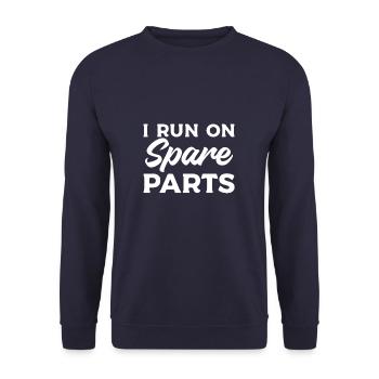 I Run On Spare Parts Kidney Transplant Surgery - Unisex Sweatshirt - navy - Front - Alina (178cm) & Michal (187cm)
