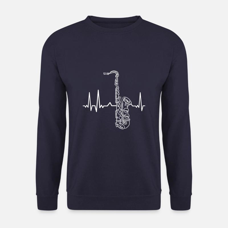 Saxophone Heartbeat - Unisex Pullover - Navy