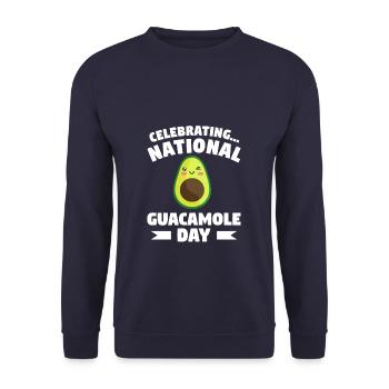 Celebrating National Guacamole Day Avocado Guac - Unisex Pullover - Navy - Vorne - Alina (178cm) & Michal (187cm)