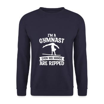 Je suis un gymnaste même mes mains sont déchirées gymnastique - Sweat-shirt Unisexe - marine - Devant - Alina (178cm) & Michal (187cm)