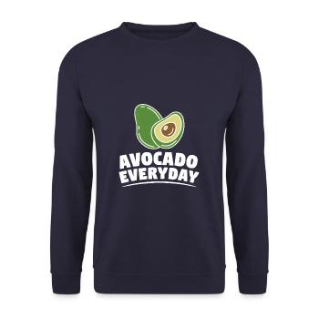 Avocado Everyday National Guacamole Day Guac - Unisex Pullover - Navy - Vorne - Alina (178cm) & Michal (187cm)